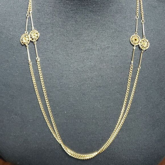 Vintage Golden Long Necklace - Picture 8 of 8